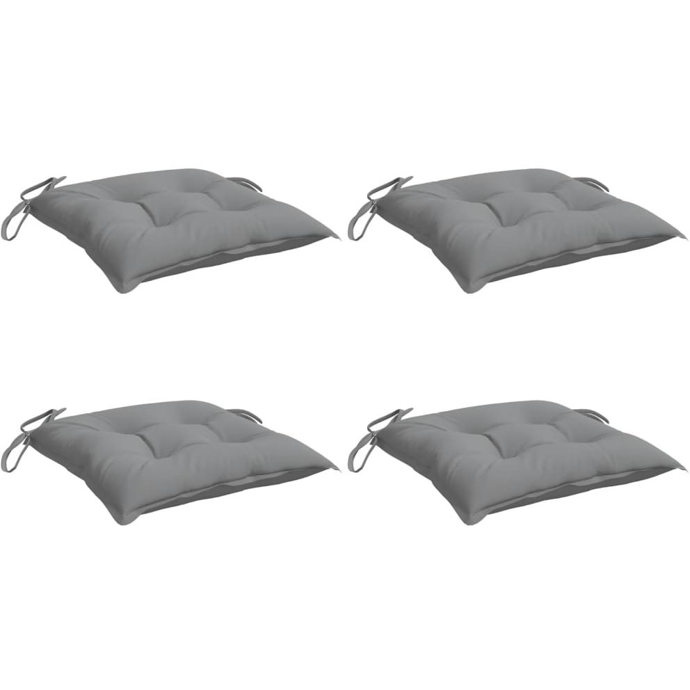 vidaXL Chair Cushions 4 pcs Gray 19.7&quotx19.7&quotx2.8" Fabric