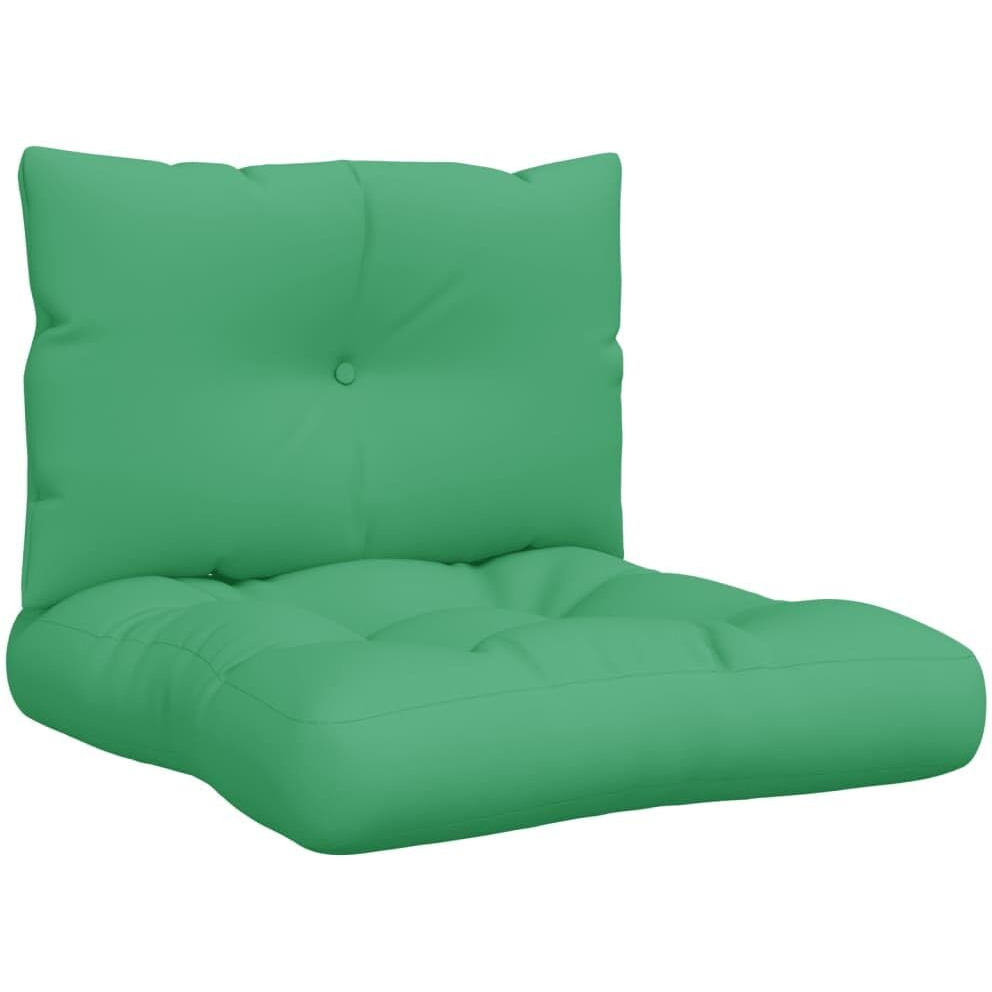 vidaXL Pallet Sofa Cushions 2 pcs Green Fabric