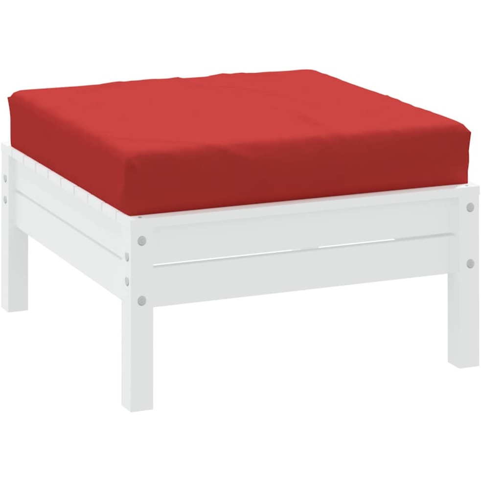 vidaXL Pallet Ottoman Cushion Red Fabric