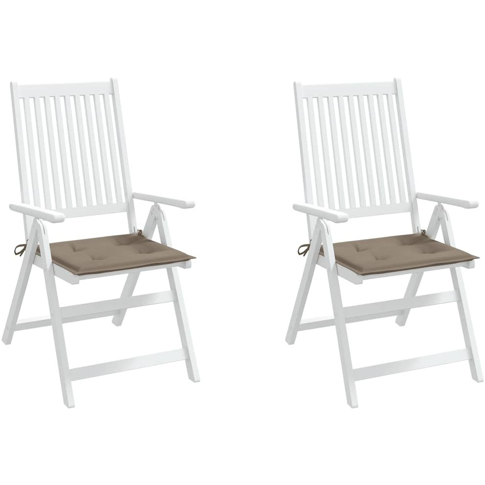 vidaXL Garden Chair Cushions 2 pcs Taupe 15.7&quotx15.7&quotx1.2" Fabric