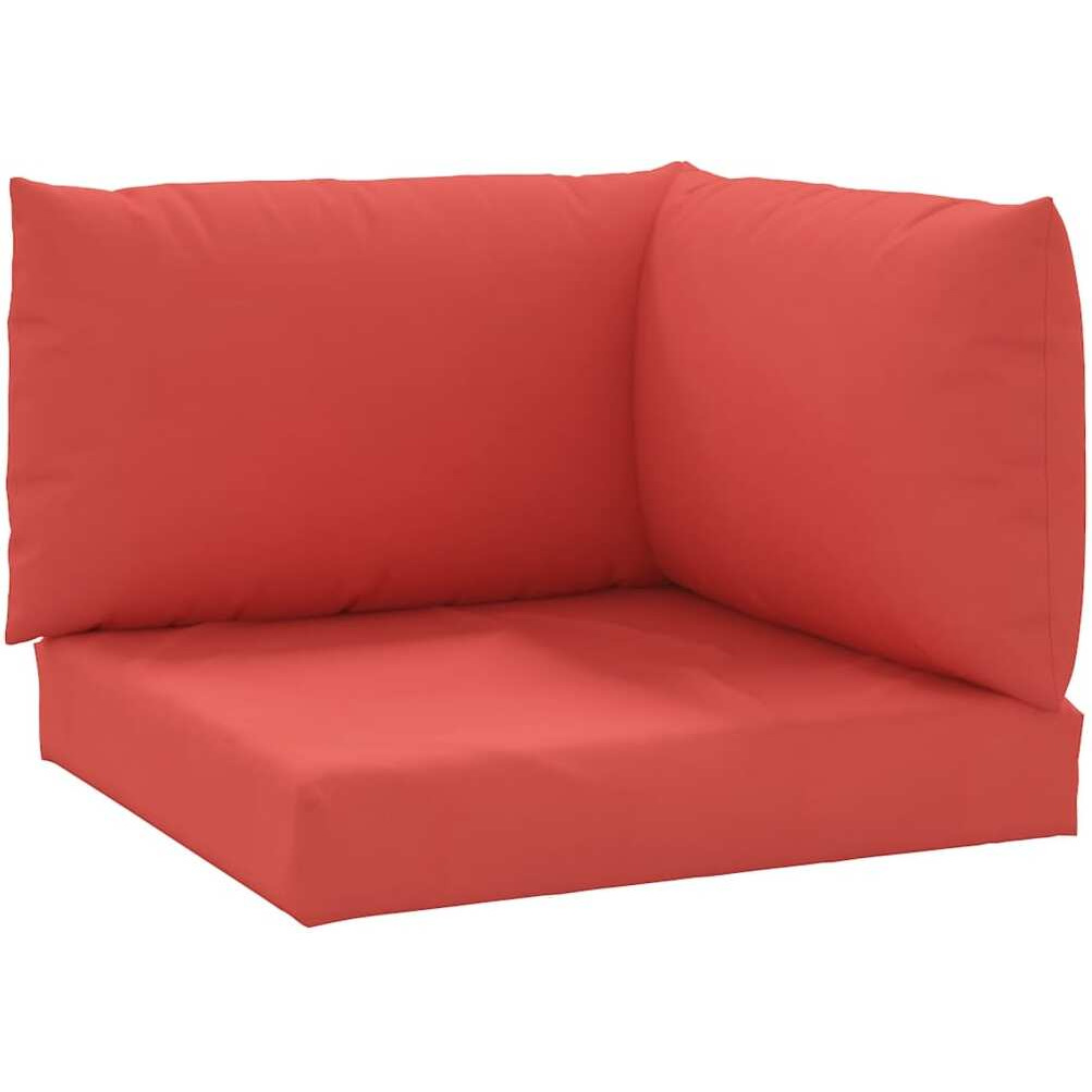 vidaXL Pallet Sofa Cushions 3 pcs Red Fabric
