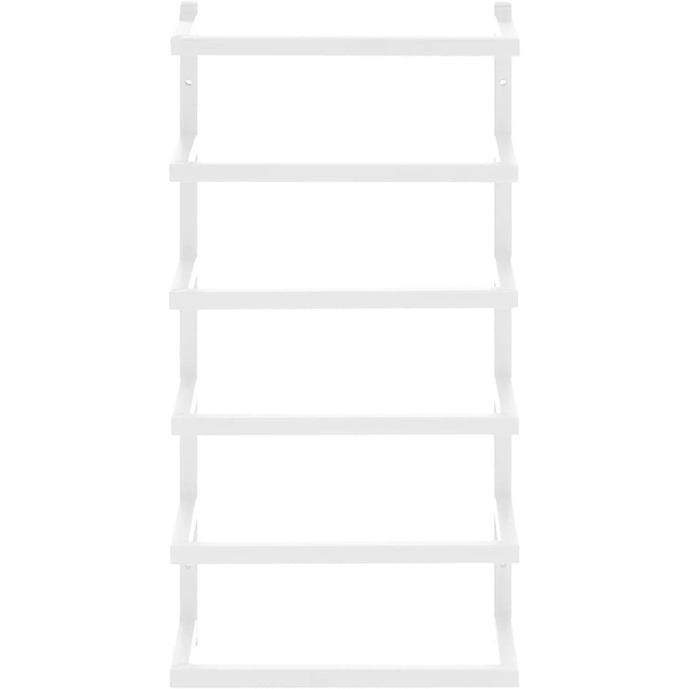 vidaXL Towel Rack White 9.4&quotx4.7&quotx18.9" Steel