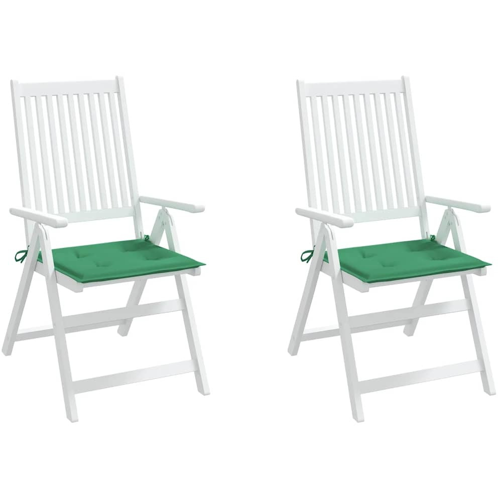 vidaXL Garden Chair Cushions 2 pcs Green 15.7&quotx15.7&quotx1.2" Fabric