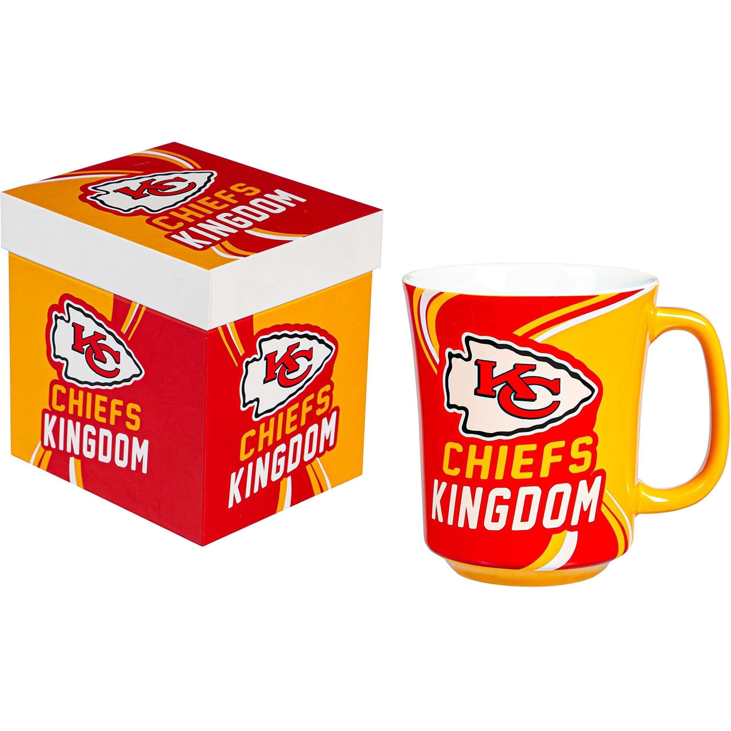 Kansas City Chiefs Coffee Mug 14oz Ceramic with Matching Box