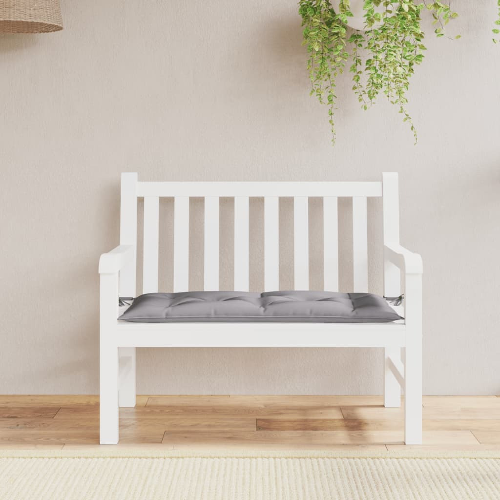 vidaXL Garden Bench Cushion Gray 43.3&quotx19.6&quotx2.7" Fabric