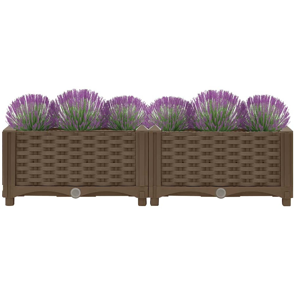 vidaXL Raised Bed 31.5&quotx15.7&quotx9.1" Polypropylene