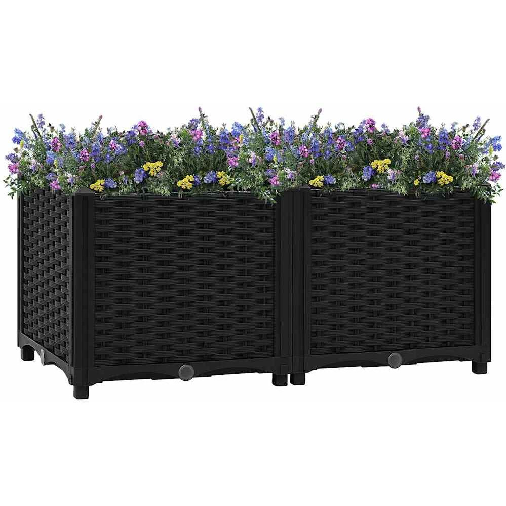 vidaXL Raised Bed 31.5&quotx15.7&quotx15" Polypropylene
