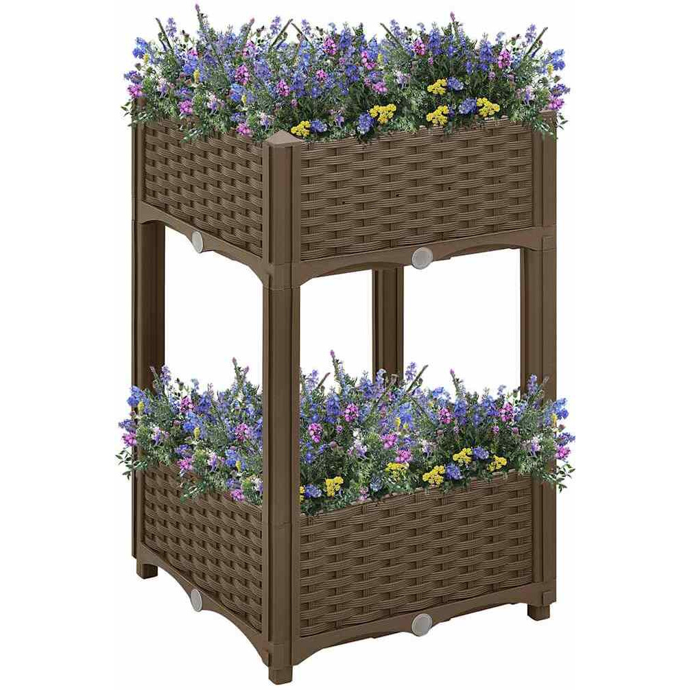 vidaXL Raised Bed 15.7&quotx15.7&quotx28" Polypropylene