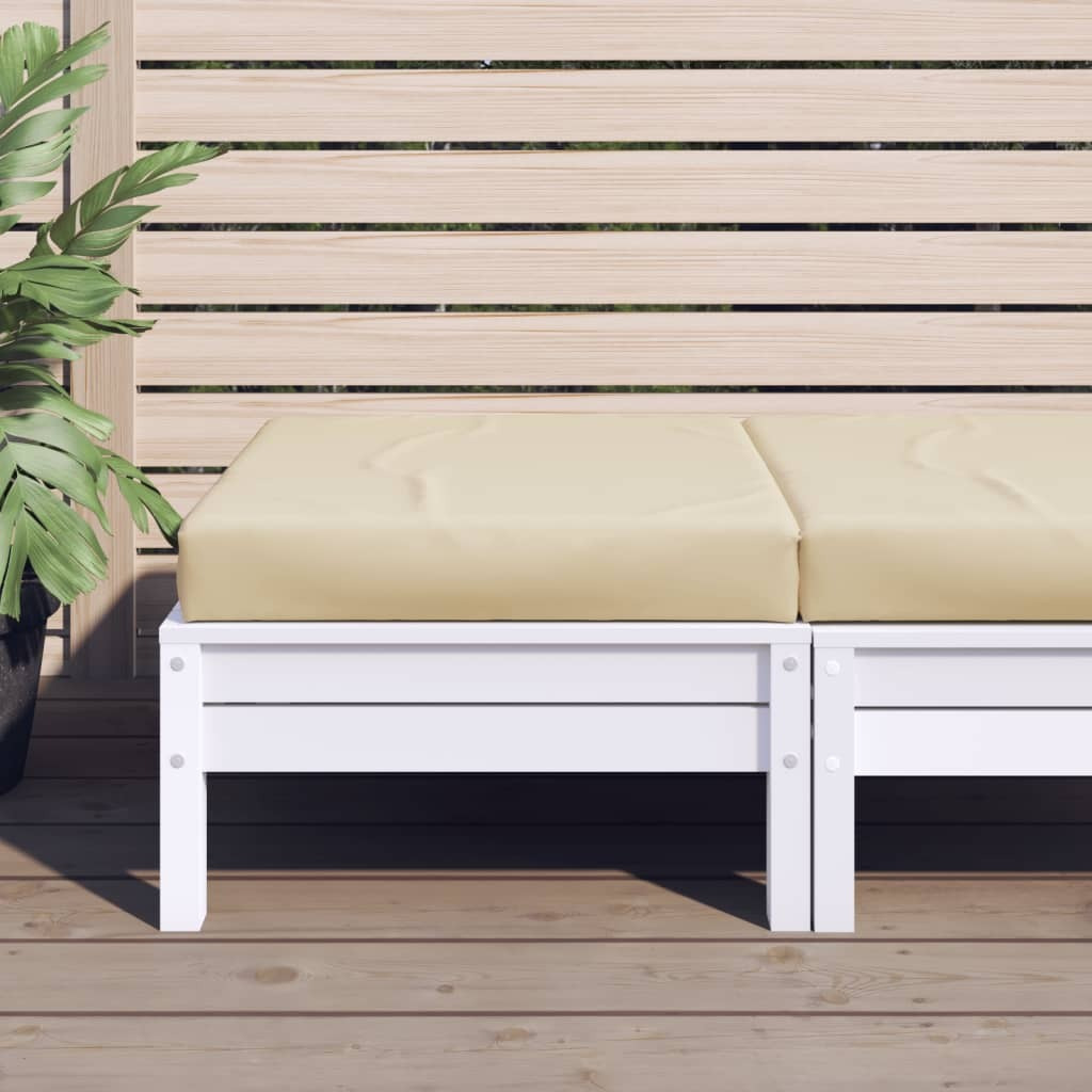 vidaXL Pallet Ottoman Cushion Beige Fabric