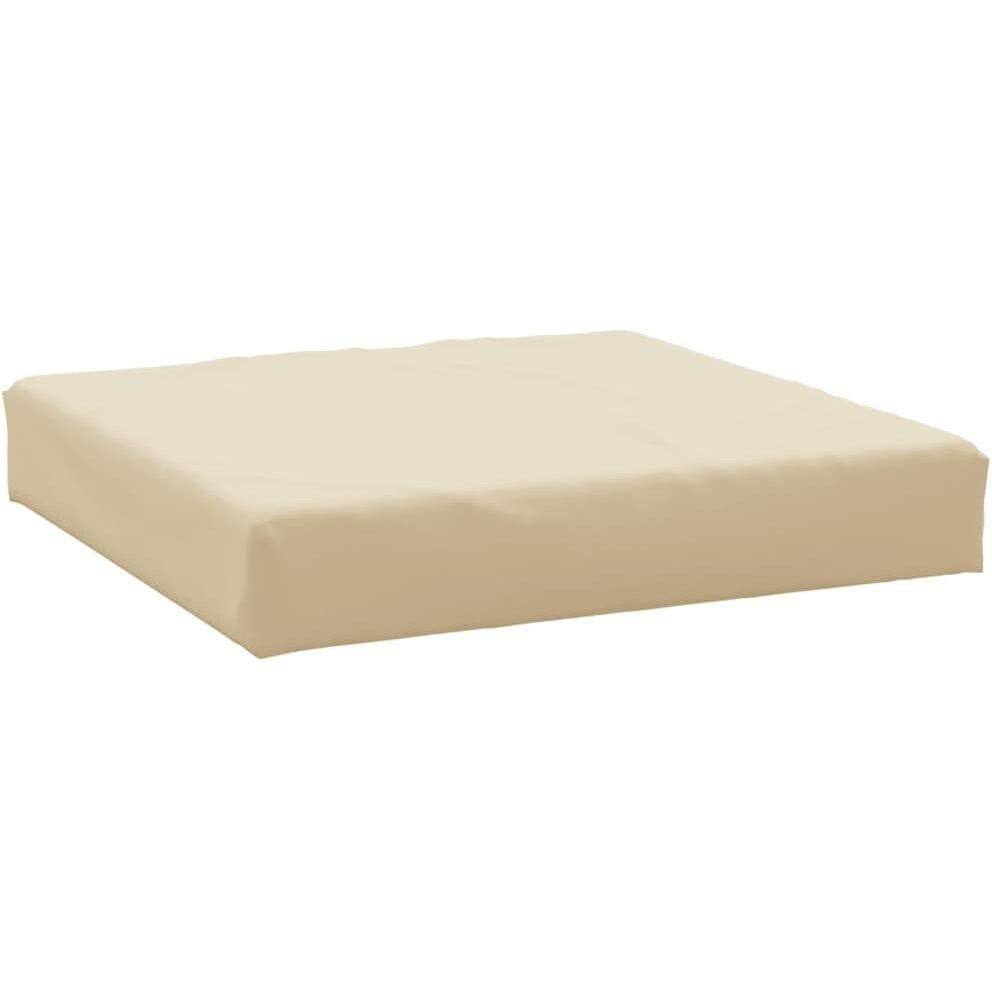 vidaXL Pallet Ottoman Cushion Beige Fabric