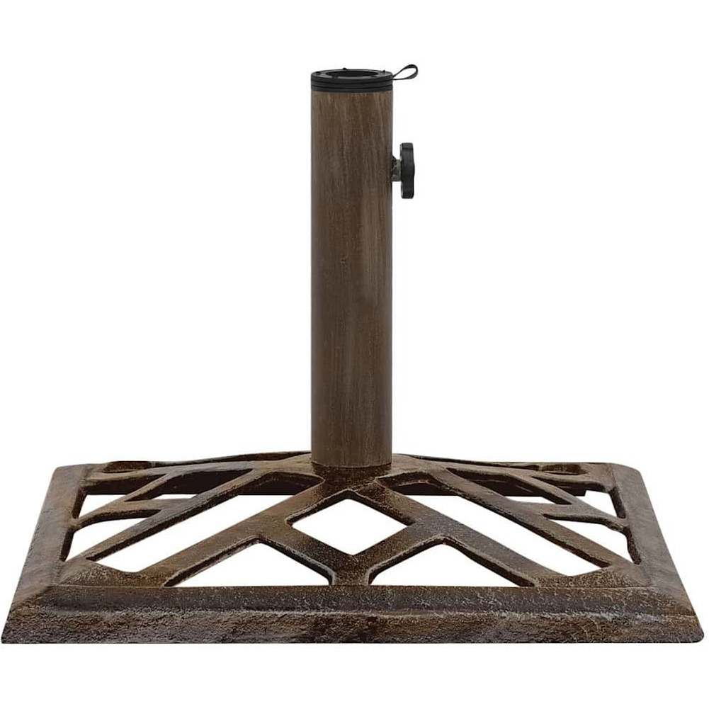 vidaXL Umbrella Base Bronze 17.3&quotx17.3&quotx12.2" Cast Iron