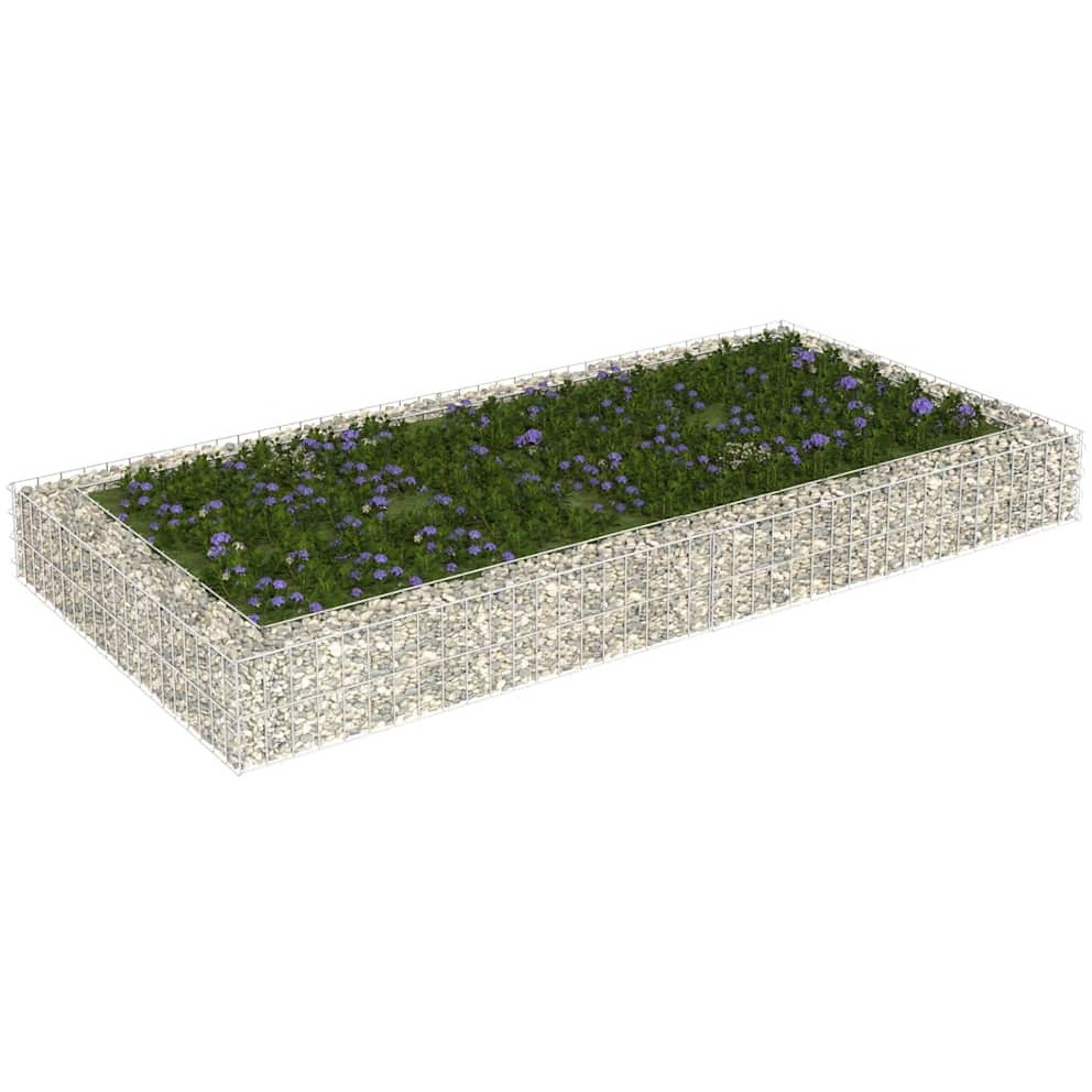 vidaXL Gabion Raised Bed Galvanized Steel 78.7&quotx39.4&quotx7.9"