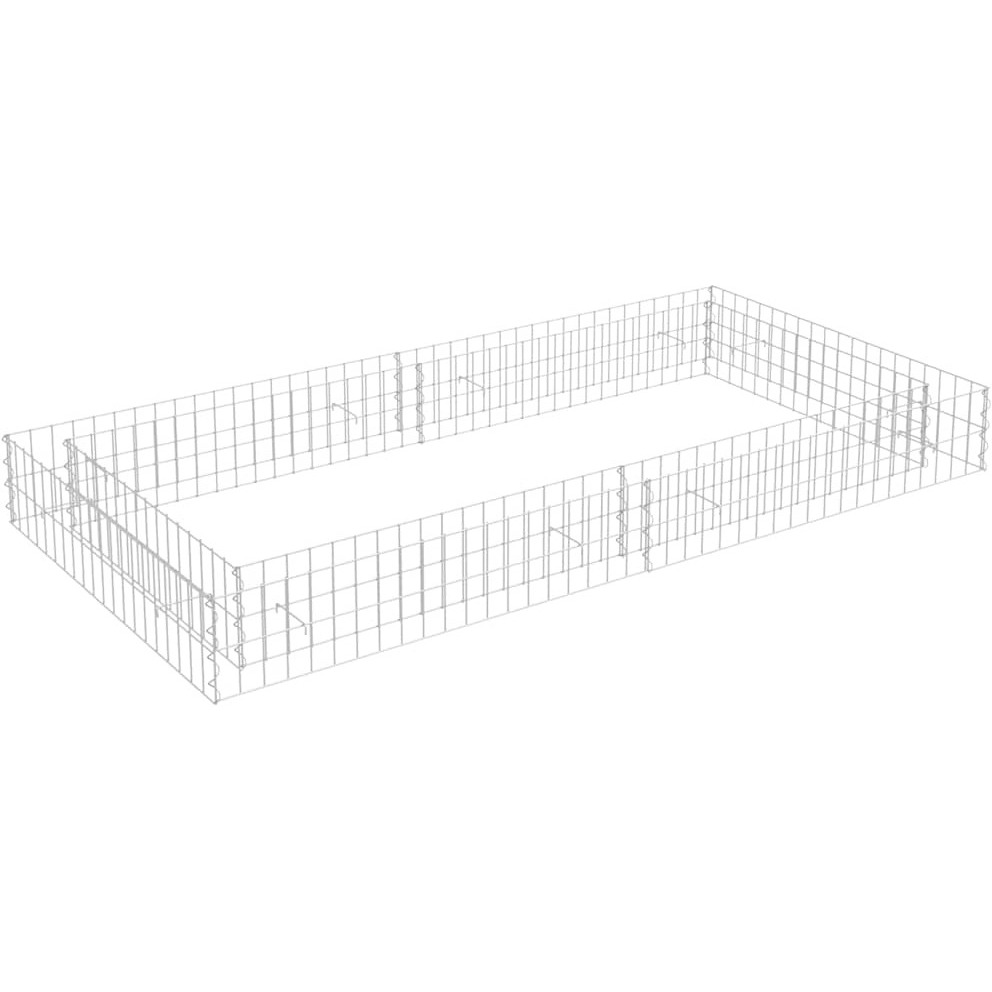 vidaXL Gabion Raised Bed Galvanized Steel 78.7&quotx39.4&quotx7.9"
