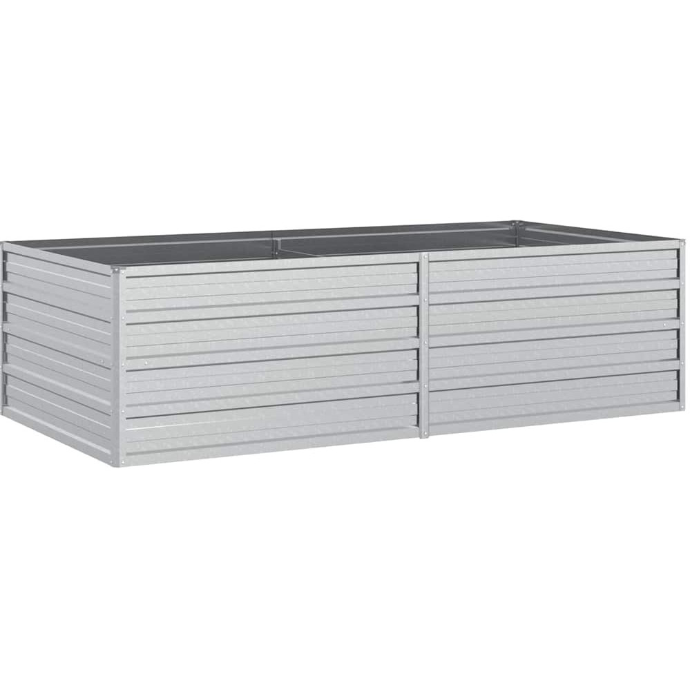 vidaXL Garden Raised Bed 63&quotx31.5&quotx17.7" Galvanized Steel Silver