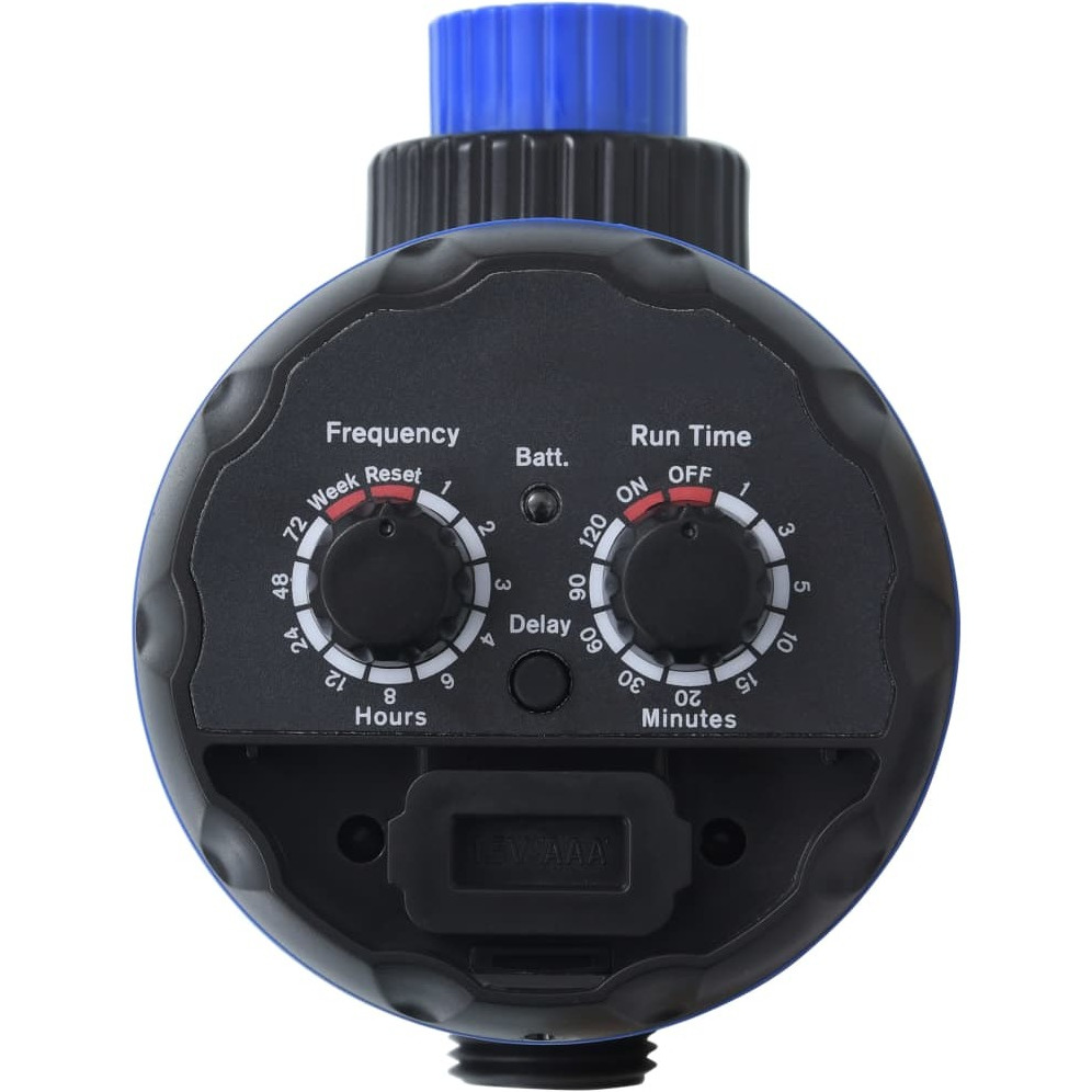 vidaXL Single Outlet Water Timer with Ball Valves