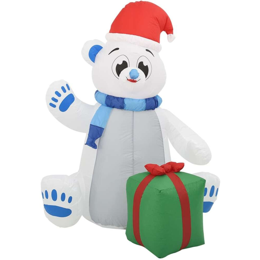 vidaXL Christmas Inflatable Polar Bear LED Indoor and Outdoor 6 ft