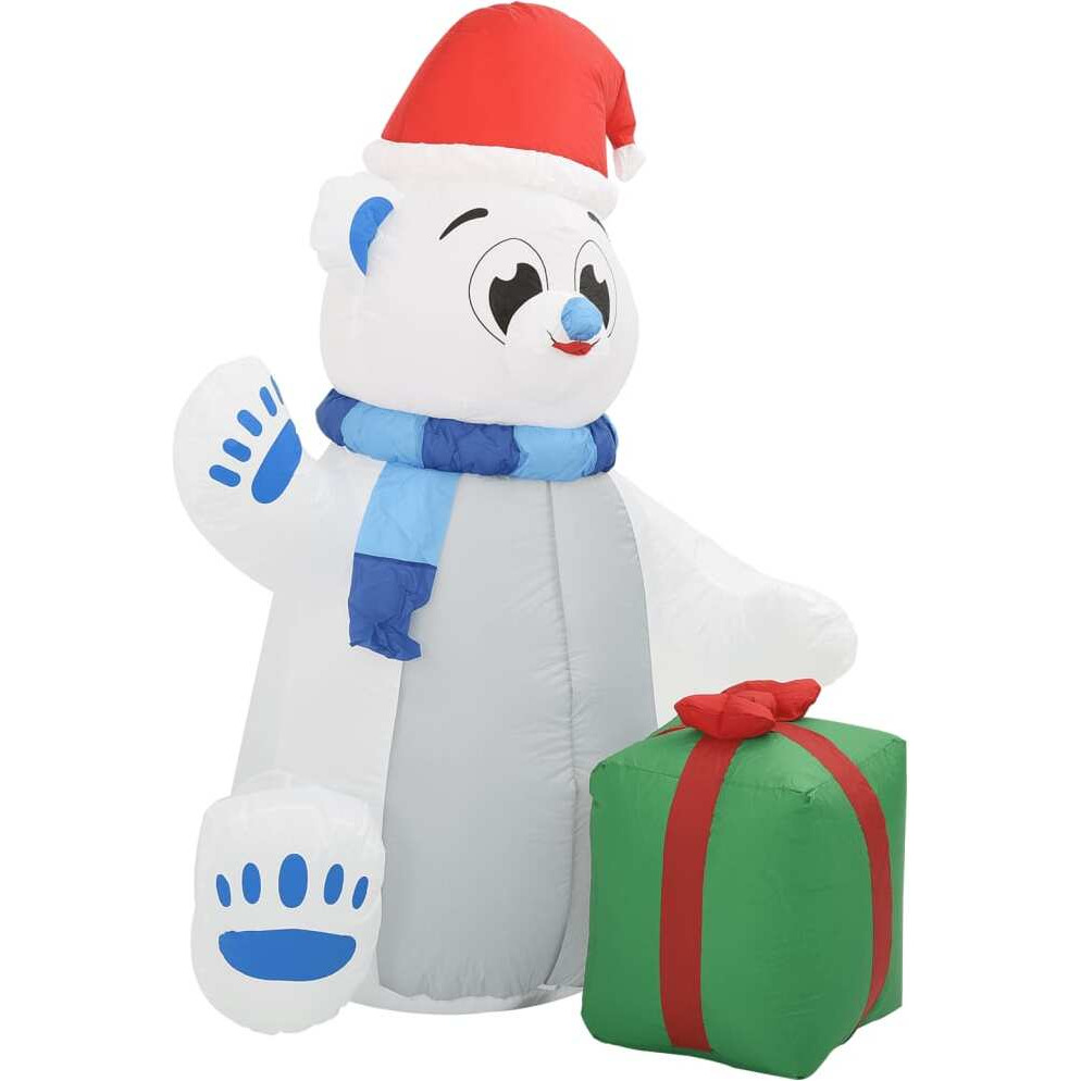 vidaXL Christmas Inflatable Polar Bear LED Indoor and Outdoor 6 ft