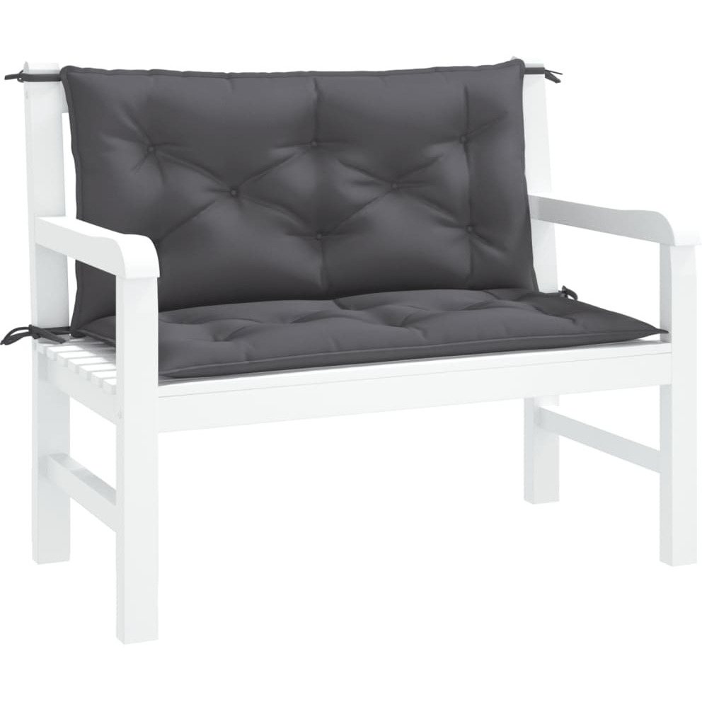 vidaXL Garden Bench Cushions 2pcs Anthracite 39.4x19.7x2.8 Oxford Fabric