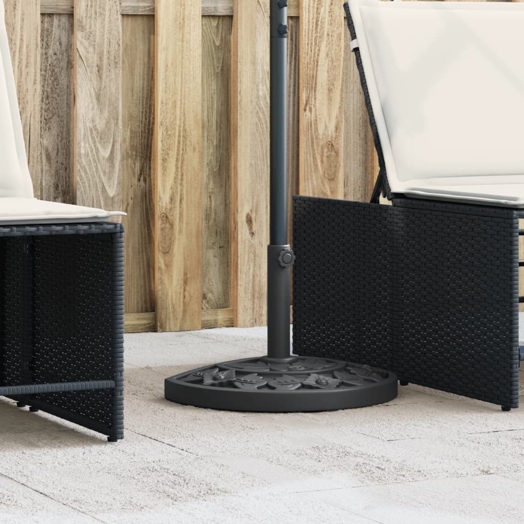 vidaXL Parasol Base for 1.5/1.9 Poles 19.8 lb Half Round