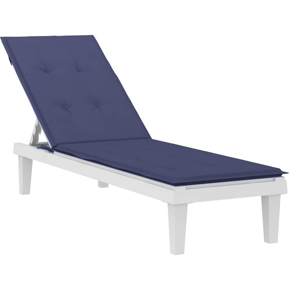 vidaXL Deck Chair Cushion Navy Blue Oxford Fabric