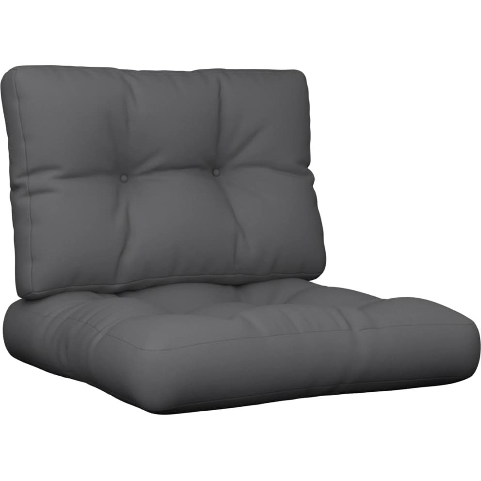 vidaXL Pallet Cushions 2 pcs Anthracite Fabric
