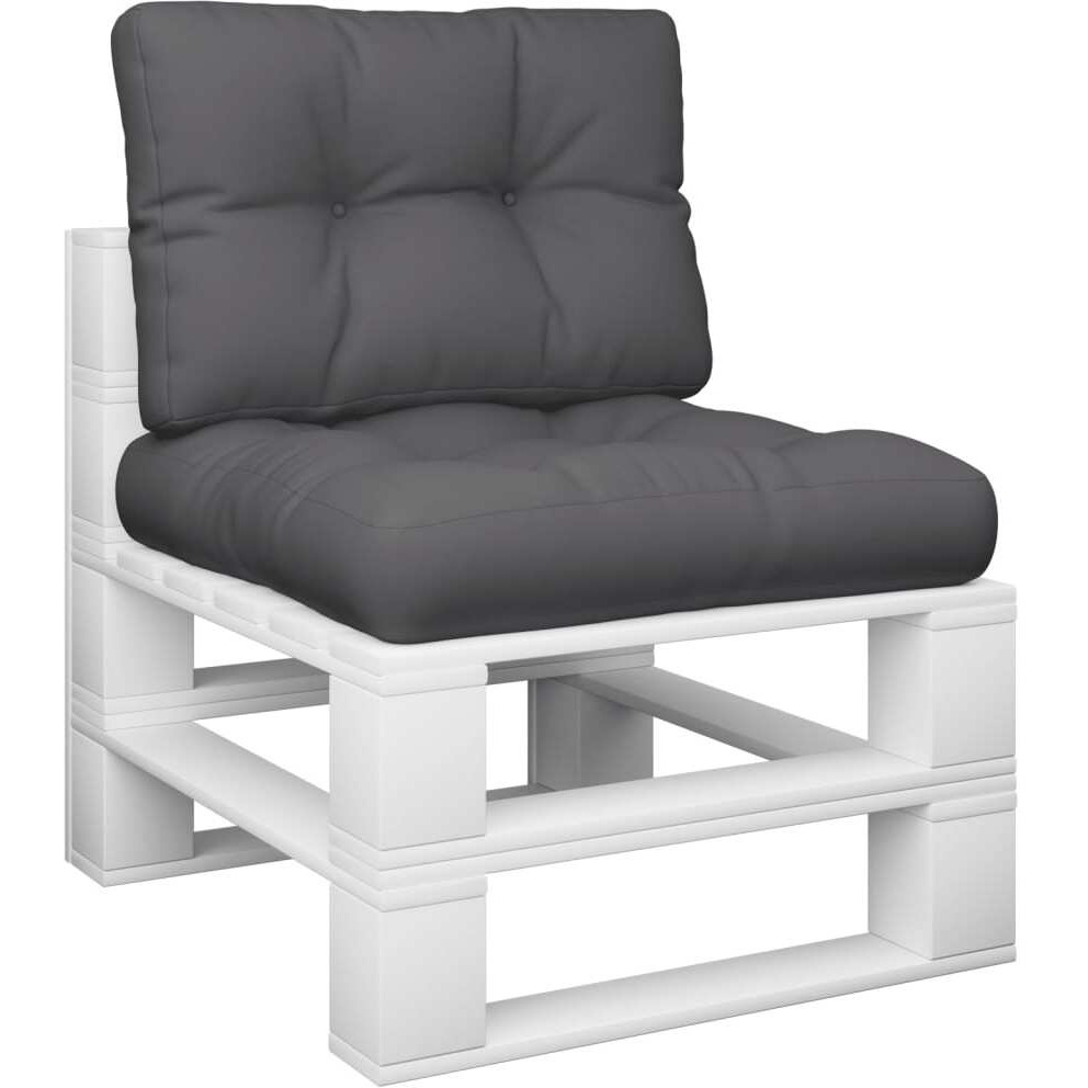 vidaXL Pallet Cushions 2 pcs Anthracite Fabric