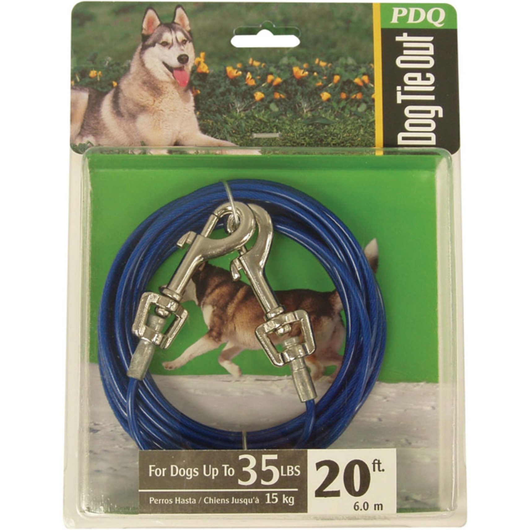CABLE DOG TIE OUT 20'MED (Pack of 1)