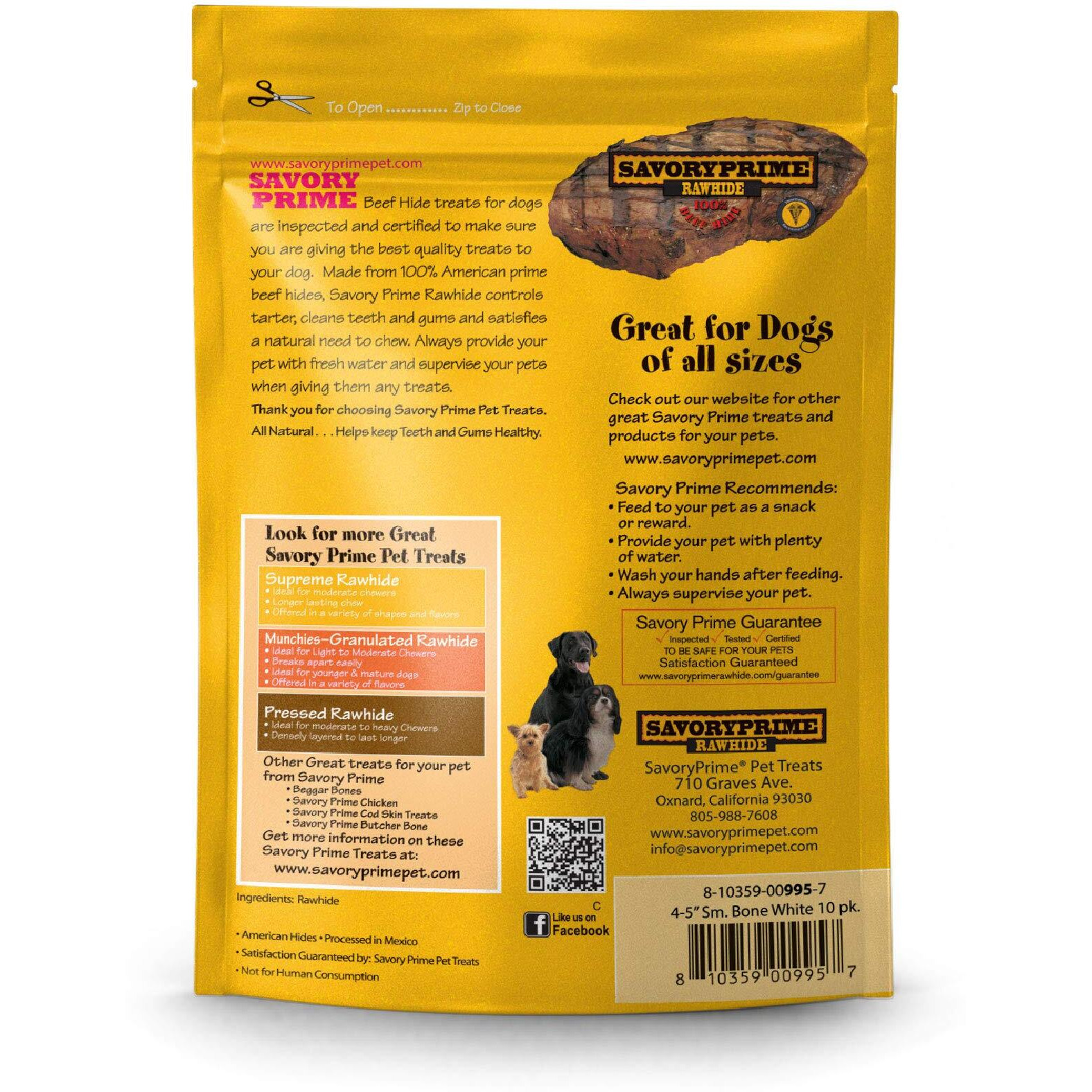 VP BONES WHT SML4-5" (Pack of 1)