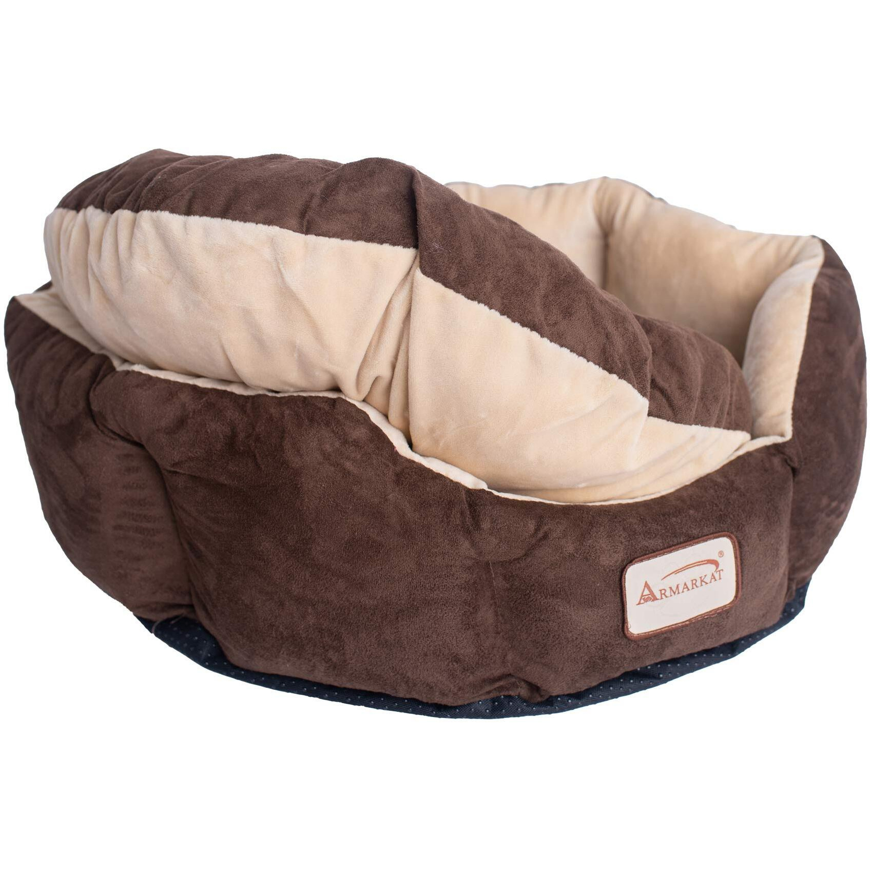 Armarkat C01HKF/MH Cozy Pet Bed 20-Inch Diameter, Mocha Beige