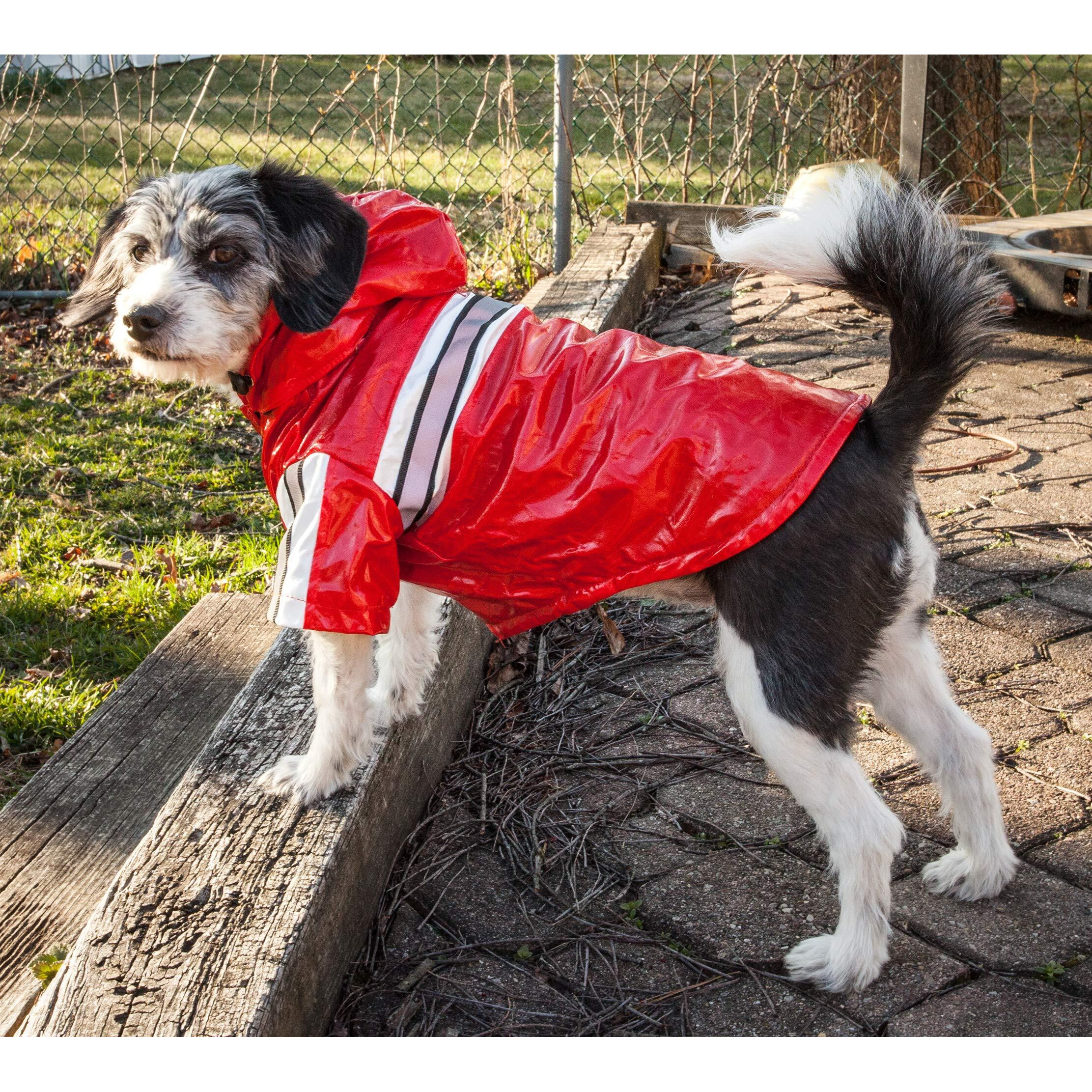 Reflecta-Glow Reflective Waterproof Adjustable Pvc Pet Raincoat(D0102H707CW.)