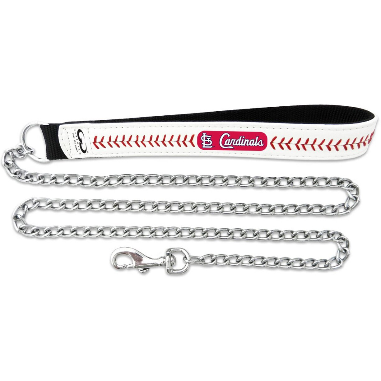 St. Louis Cardinals Pet Leash Leather Chain Baseball Size Large CO