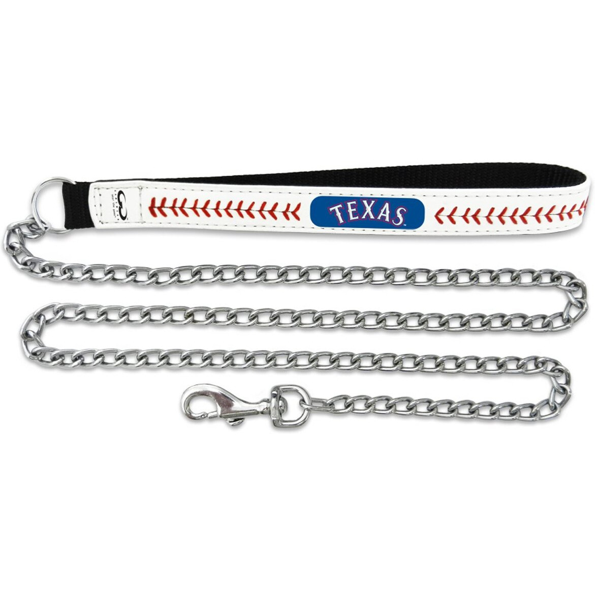 Texas Rangers Pet Leash Leather Chain Baseball Size Medium CO