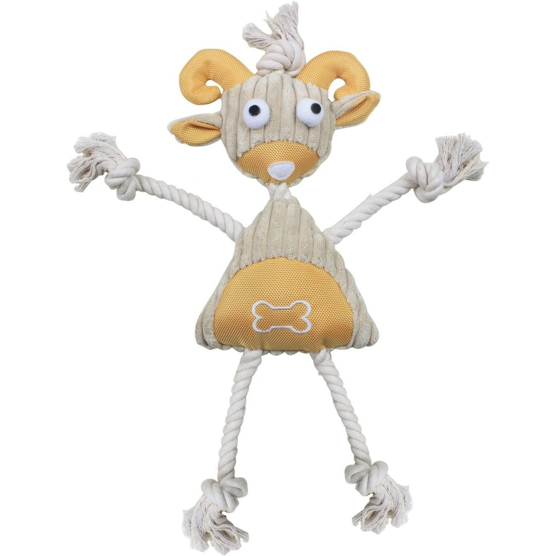 Jute and Rope Plush Pig Manniquen Dog Toy(D0102H7LLTA.)