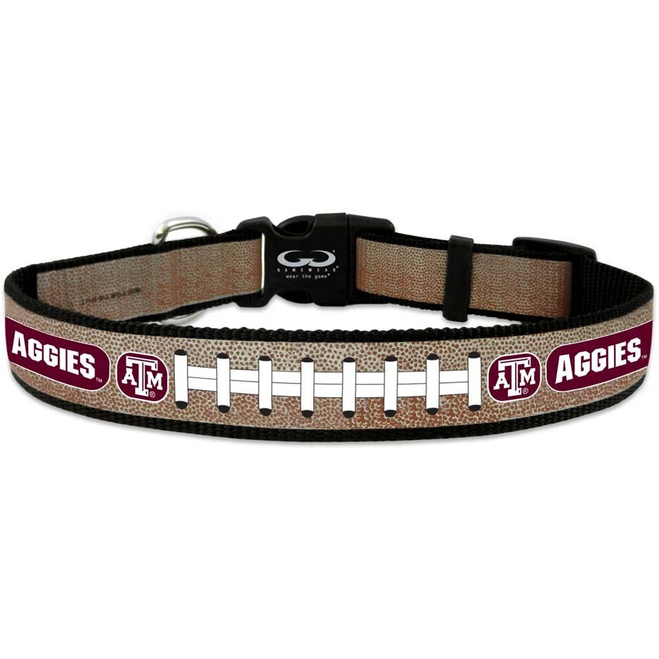 Texas A&M Aggies Pet Collar Reflective Football Size Large CO