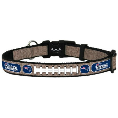 New England Patriots Pet Collar Reflective Football Size Small CO
