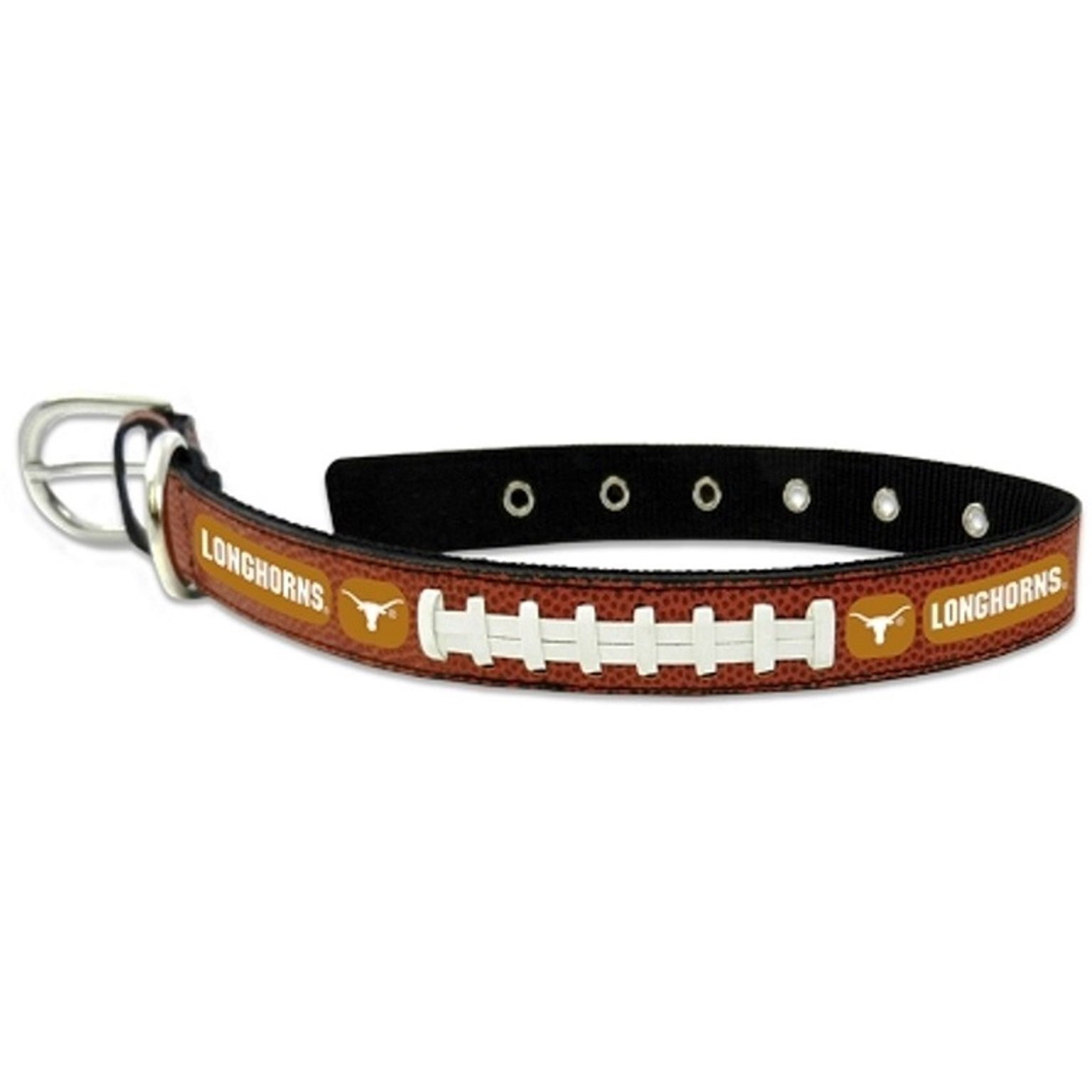 Texas Longhorns Pet Collar Leather Classic Football Size Medium CO