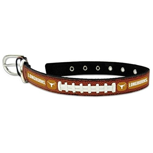 Texas Longhorns Pet Collar Leather Classic Football Size Medium CO