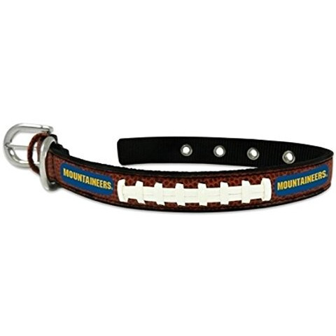 West Virginia Mountaineers Pet Collar Classic Football Leather Size Small CO