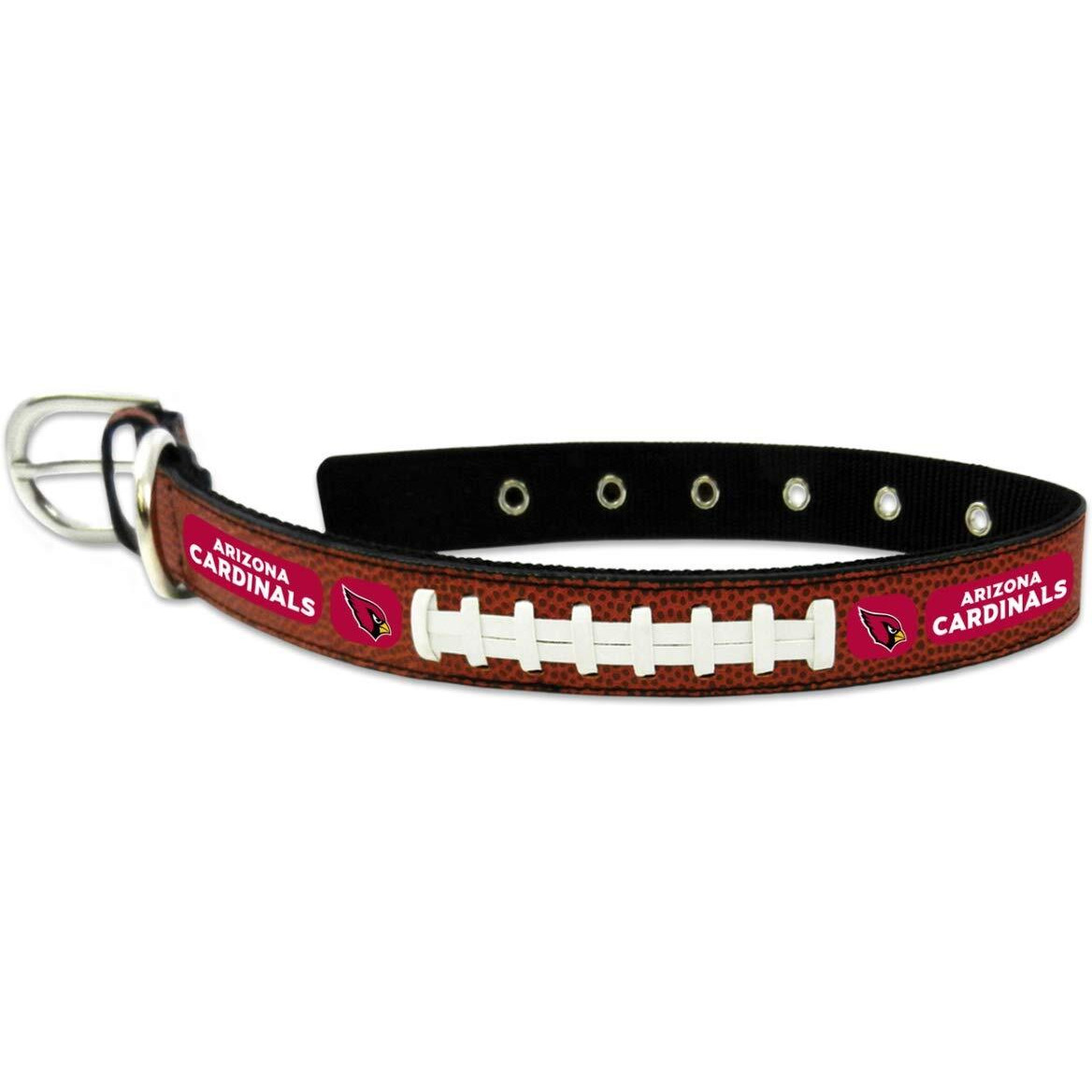 Arizona Cardinals Pet Collar Leather Classic Football Size Medium CO