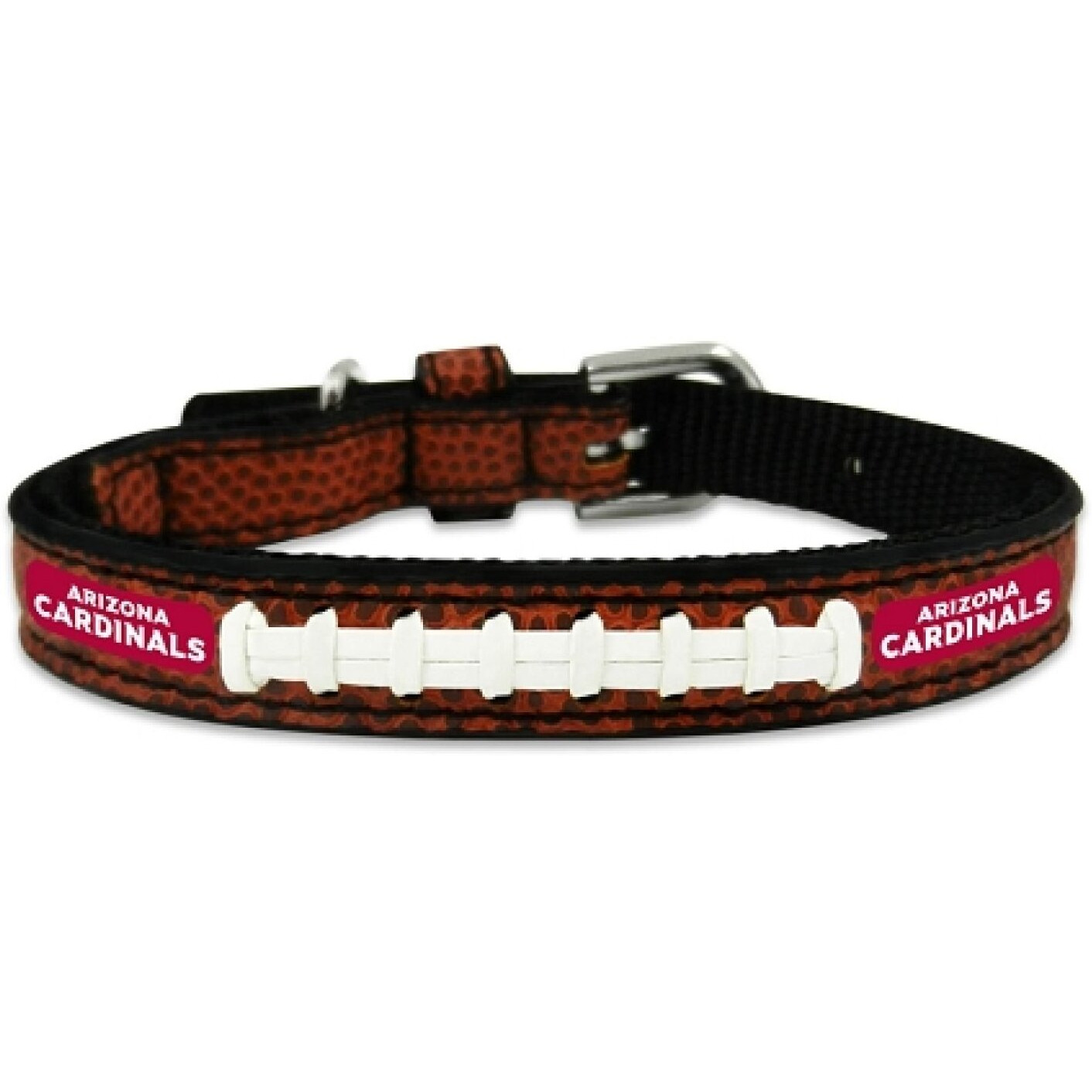 Arizona Cardinals Pet Collar Leather Classic Football Size Toy CO