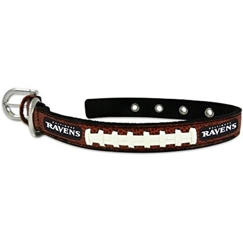 Baltimore Ravens Pet Collar Leather Size Small CO