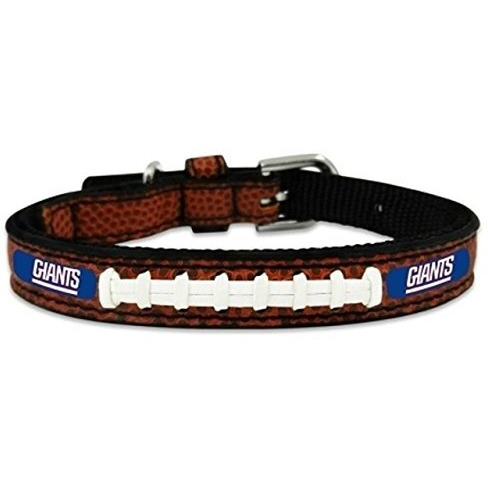 New York Giants Pet Collar Leather Classic Football Size Toy CO