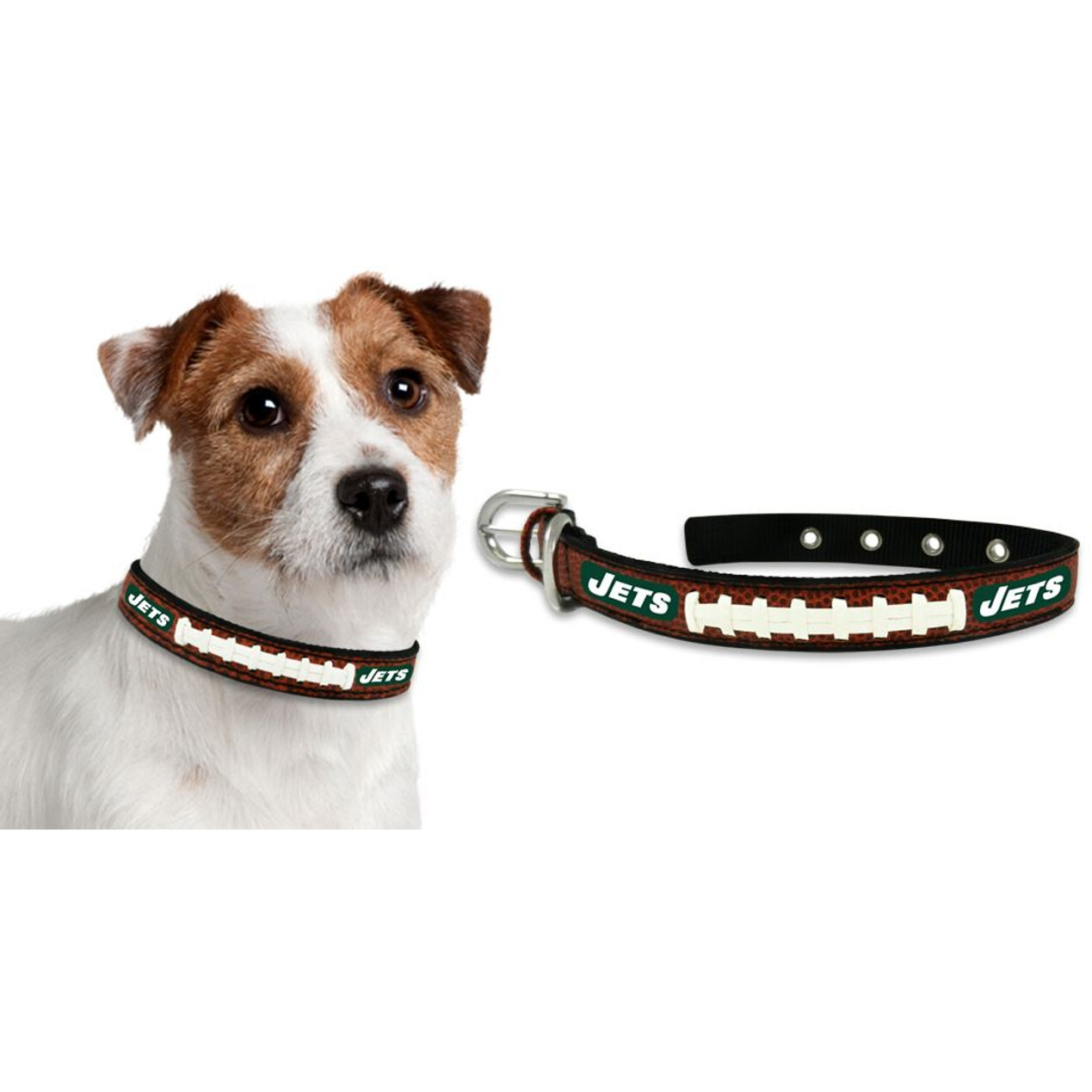 New York Jets Pet Collar Leather Size Small CO
