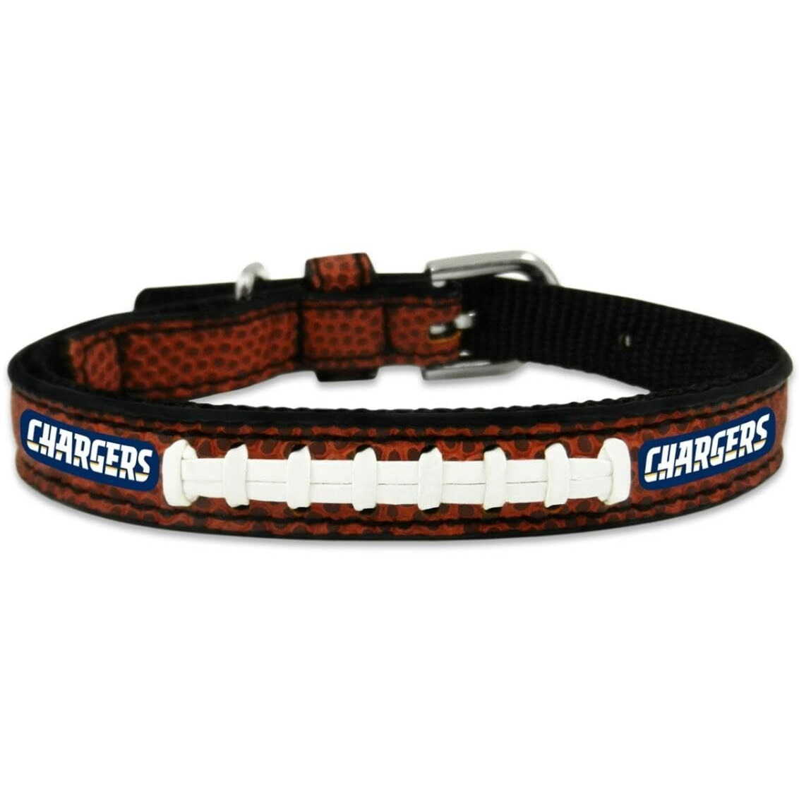 Los Angeles Chargers Pet Collar Leather Classic Football Size Toy CO