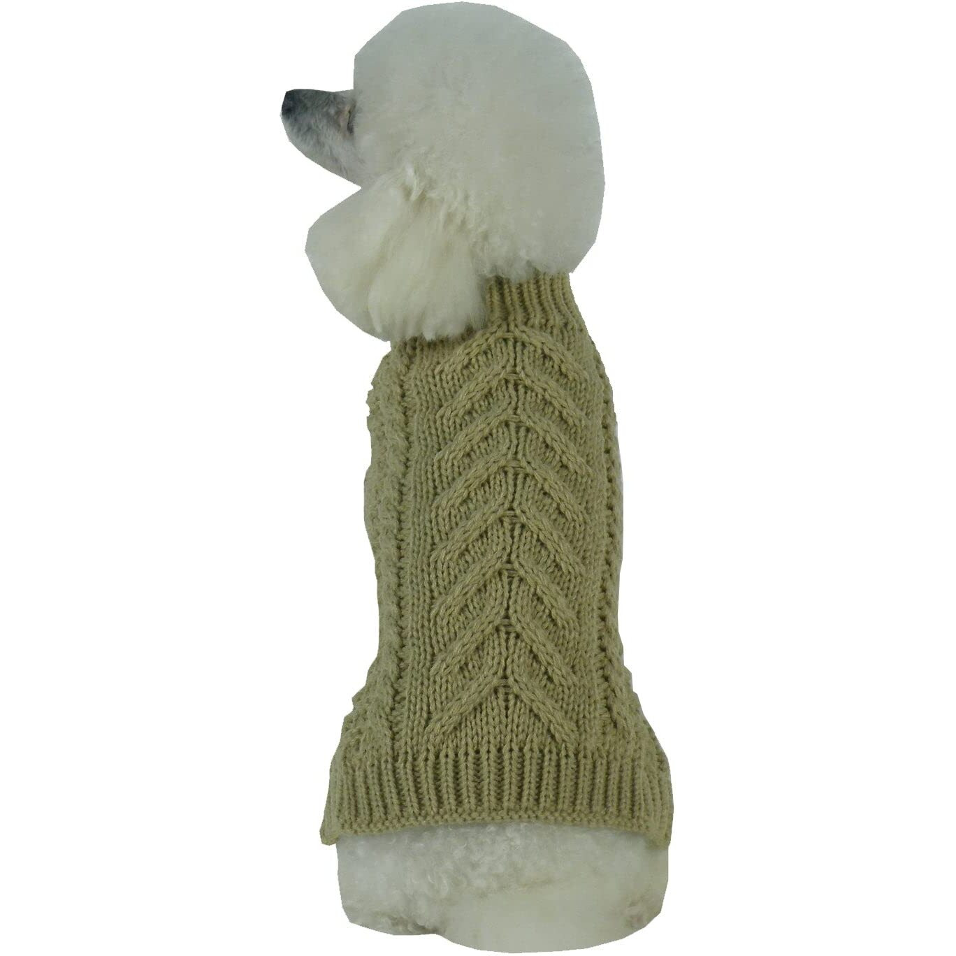 Swivel-Swirl Heavy Cable Knitted Fashion Designer Dog Sweater(D0102H7LM5A.)
