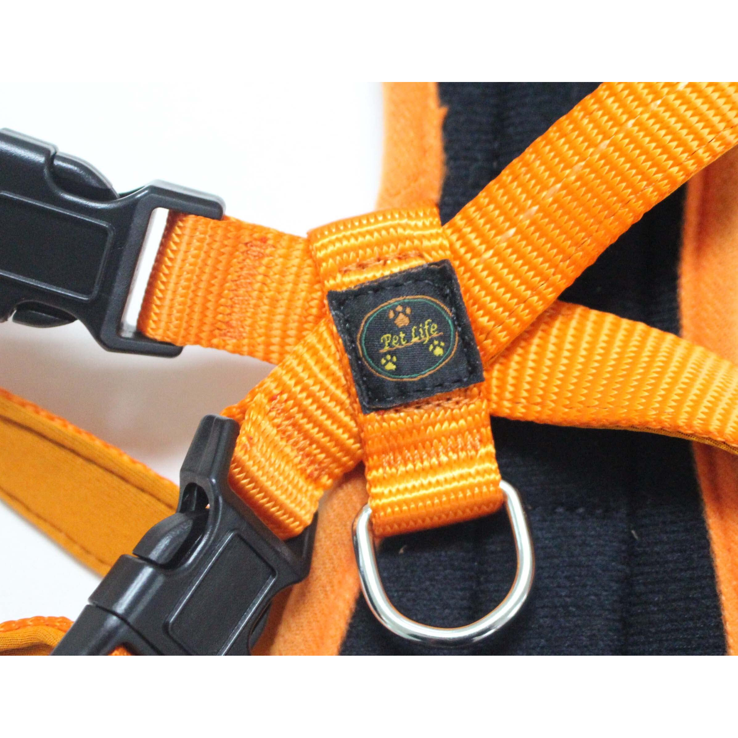 Mountaineer Chest Compression Adjustable Reflective Easy Pull Dog Harness(D0102H7L8LG.)