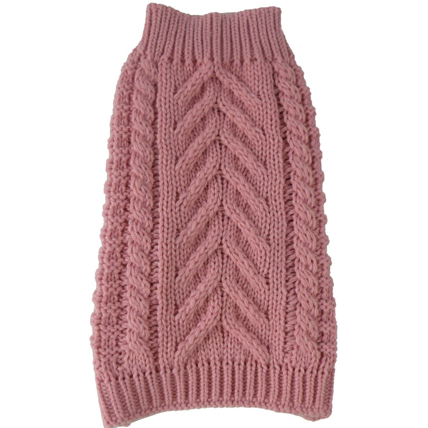 Swivel-Swirl Heavy Cable Knitted Fashion Designer Dog Sweater(D0102H7LD3A.)