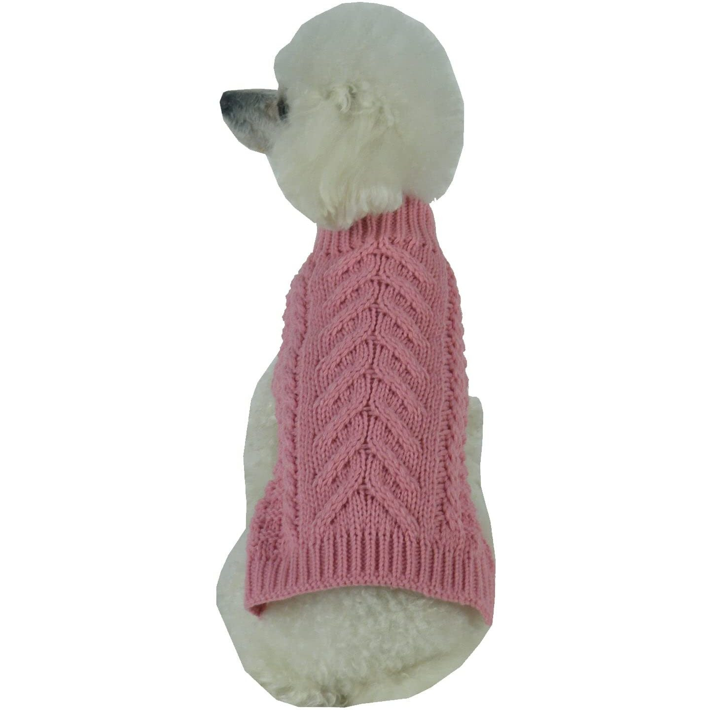 Swivel-Swirl Heavy Cable Knitted Fashion Designer Dog Sweater(D0102H7LD3A.)