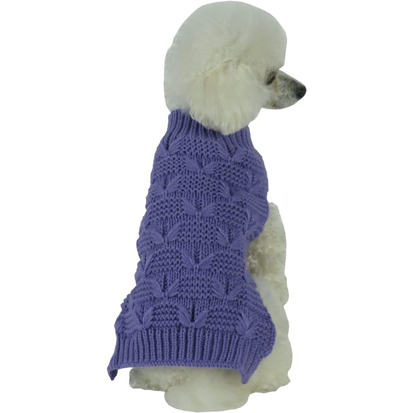 Butterfly Stitched Heavy Cable Knitted Fashion Turtle Neck Dog Sweater(D0102H7LMAW.)