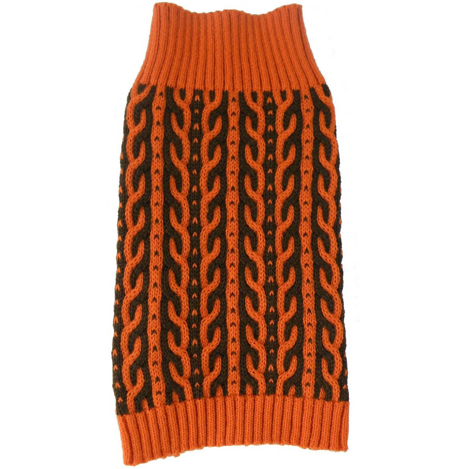 Harmonious Dual Color Weaved Heavy Cable Knitted Fashion Designer Dog Sweater(D0102H7LMLU.)